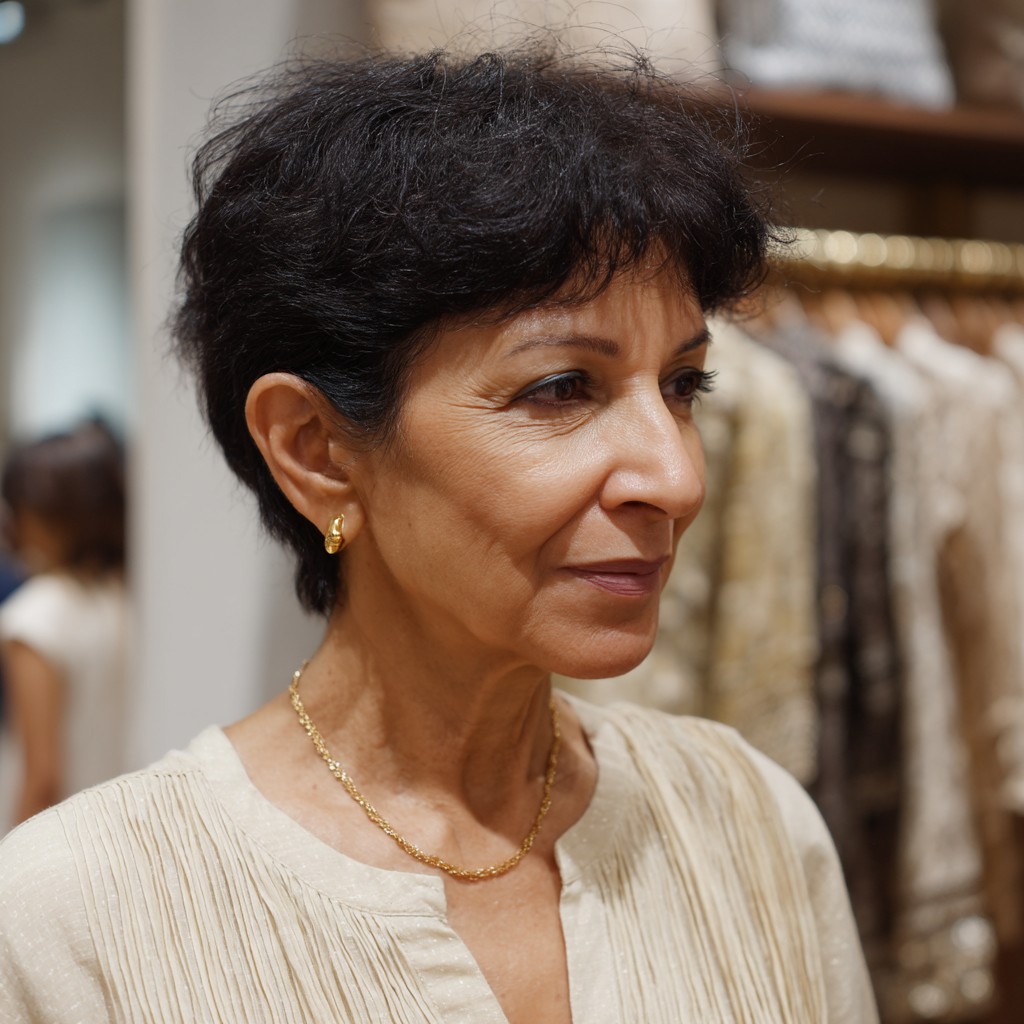 Textured Short Crop with Soft Volume