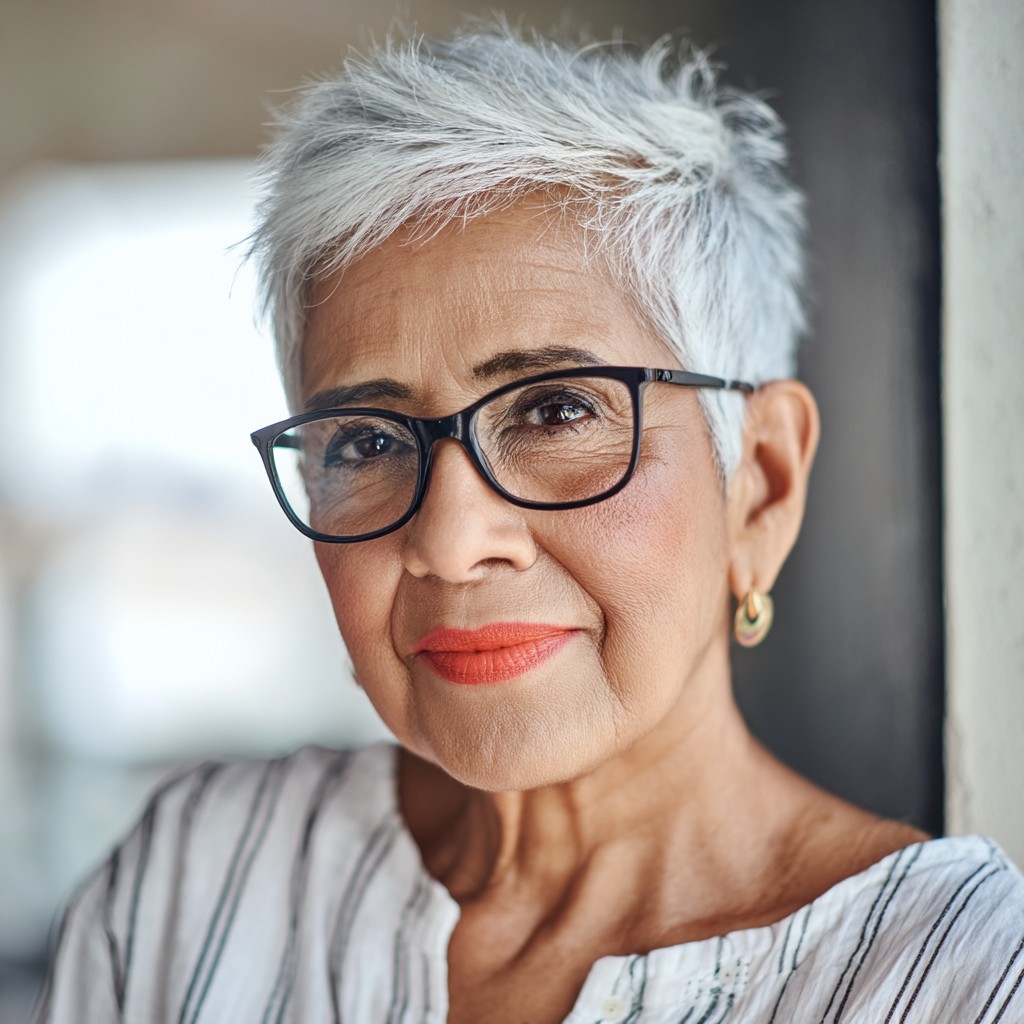 Textured Short Pixie Cut with Soft Layers