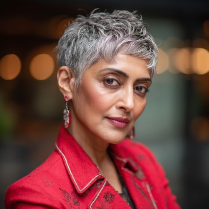 Textured Silver Pixie Shag for Women Over 50