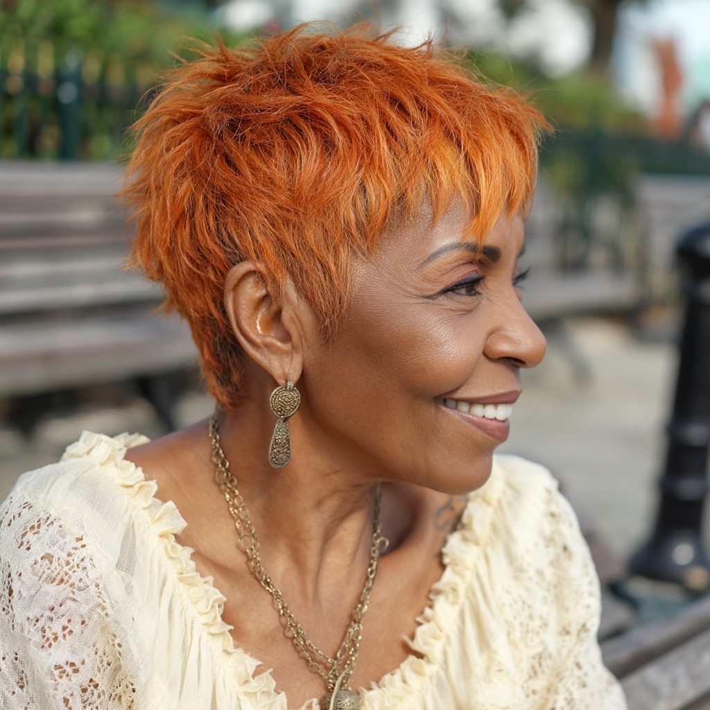 Vibrant Textured Pixie with Tousled Layers