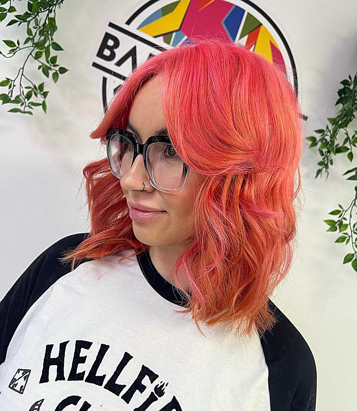 Vibrant Coral Waves with a Playful Twist