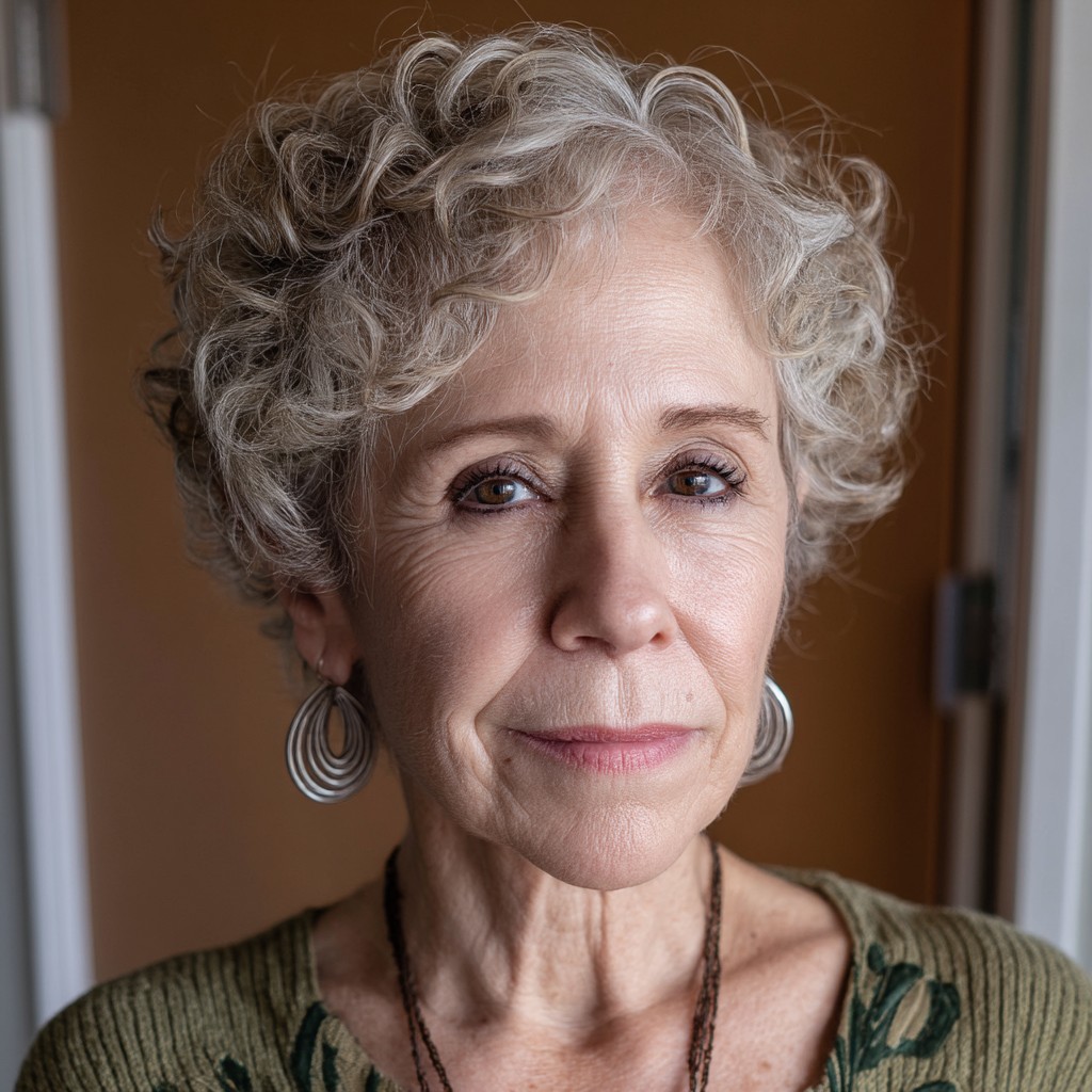 Textured Curly Crop with Playful Volume