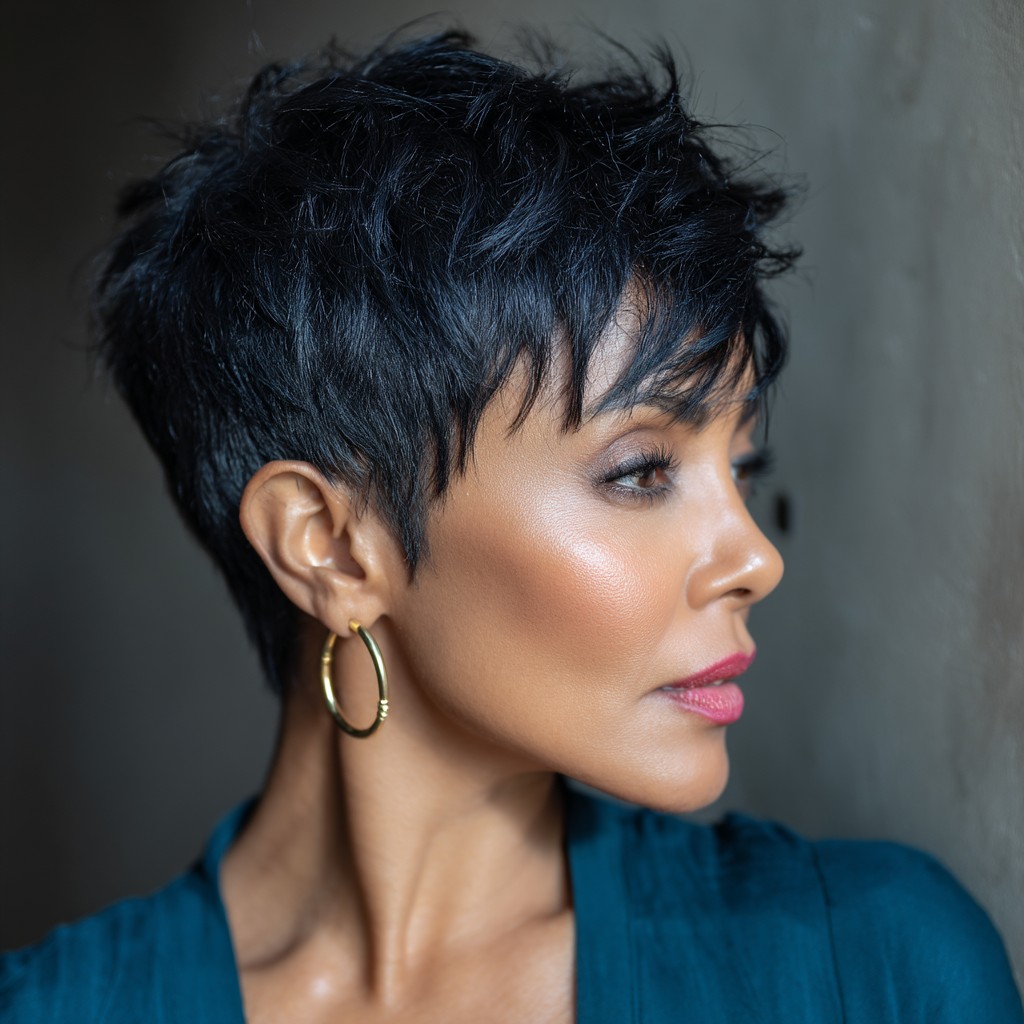 Textured Short Pixie Cut with Soft Layers
