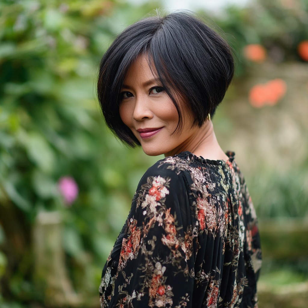 Bold Textured Bob with Subtle Volume