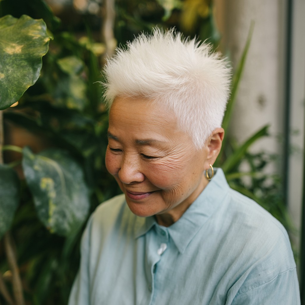 Bold Textured Spiky Cut with Frosted Tips