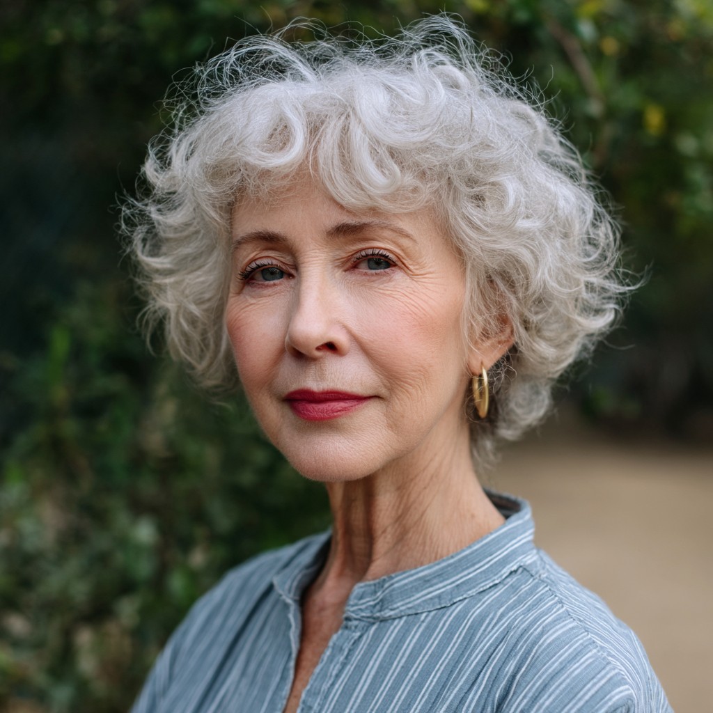 Charming Curly Mid-Length Cut with Defined Volume