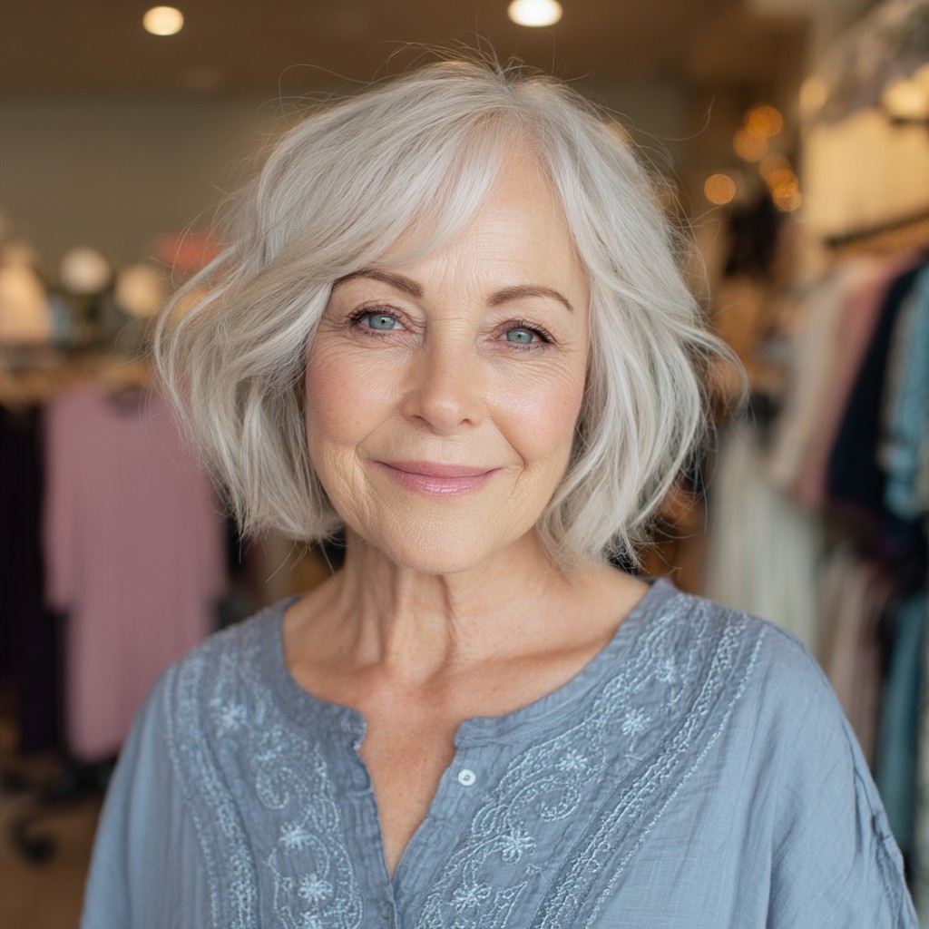 Charming Layered Bob with Soft Volume