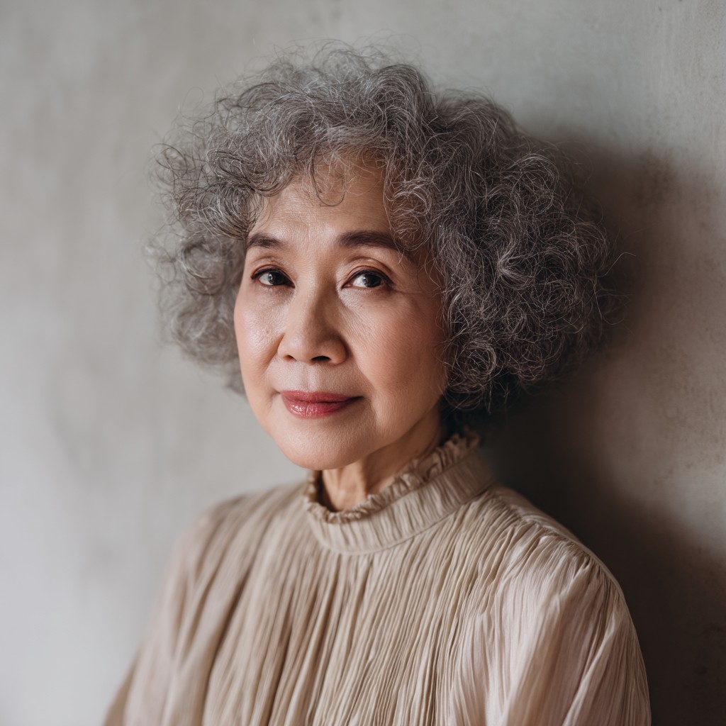 Charming Short Curly Cut with Natural Volume