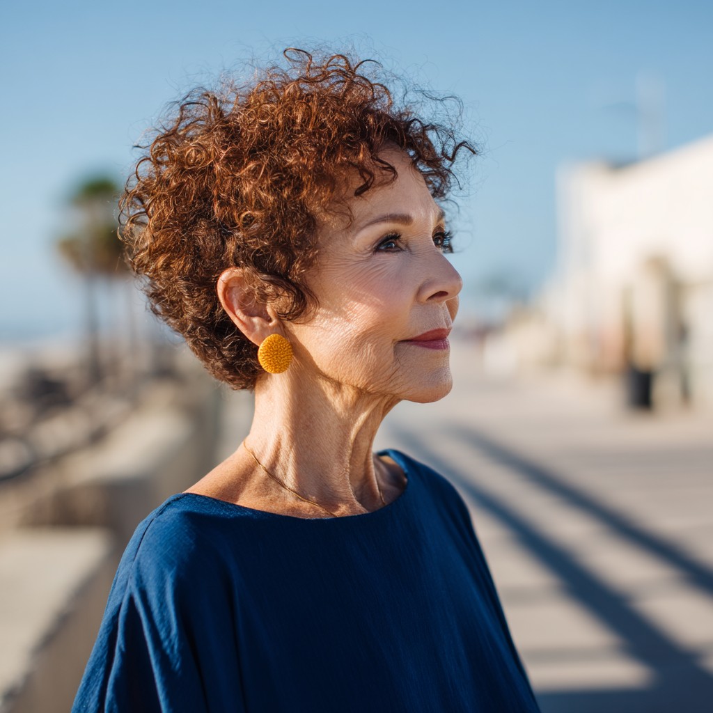 Chic Curly Crop for Effortless Summer Style