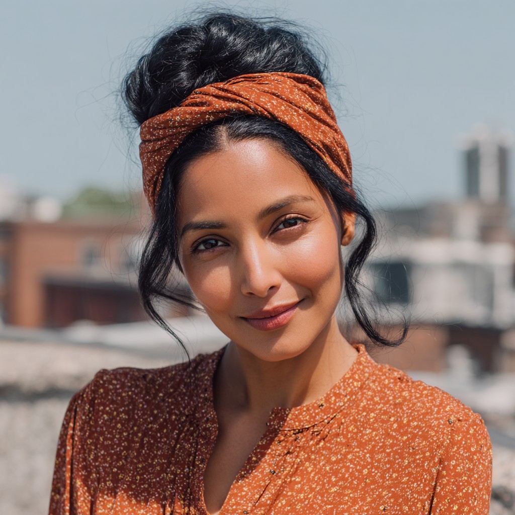Chic High Bun with Textured Loose Strands