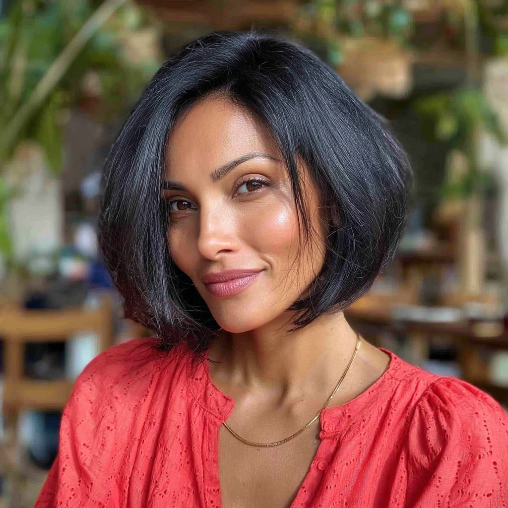 Chic Layered Bob for Thick Hair