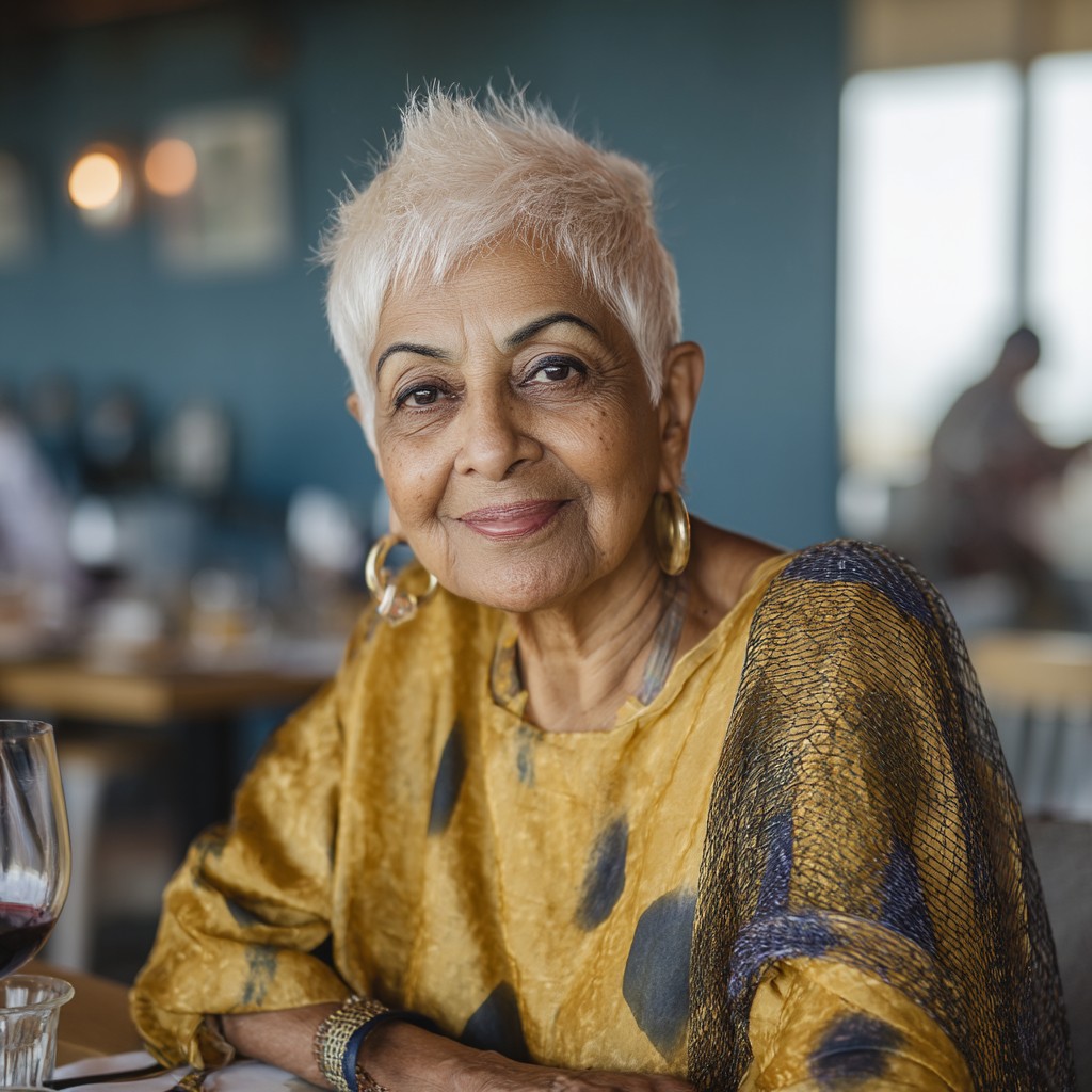 Chic Short Spiky Cut with Bright Platinum Highlights