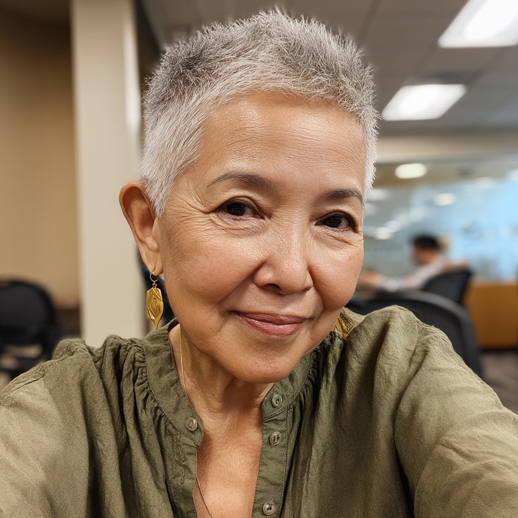 Chic Short Spiky Cut with Textured Crown