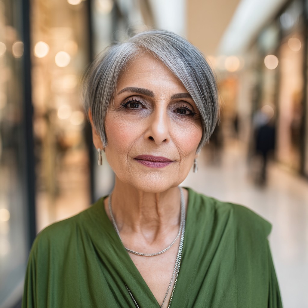 Chic Silver Pixie Bob with Soft Layers