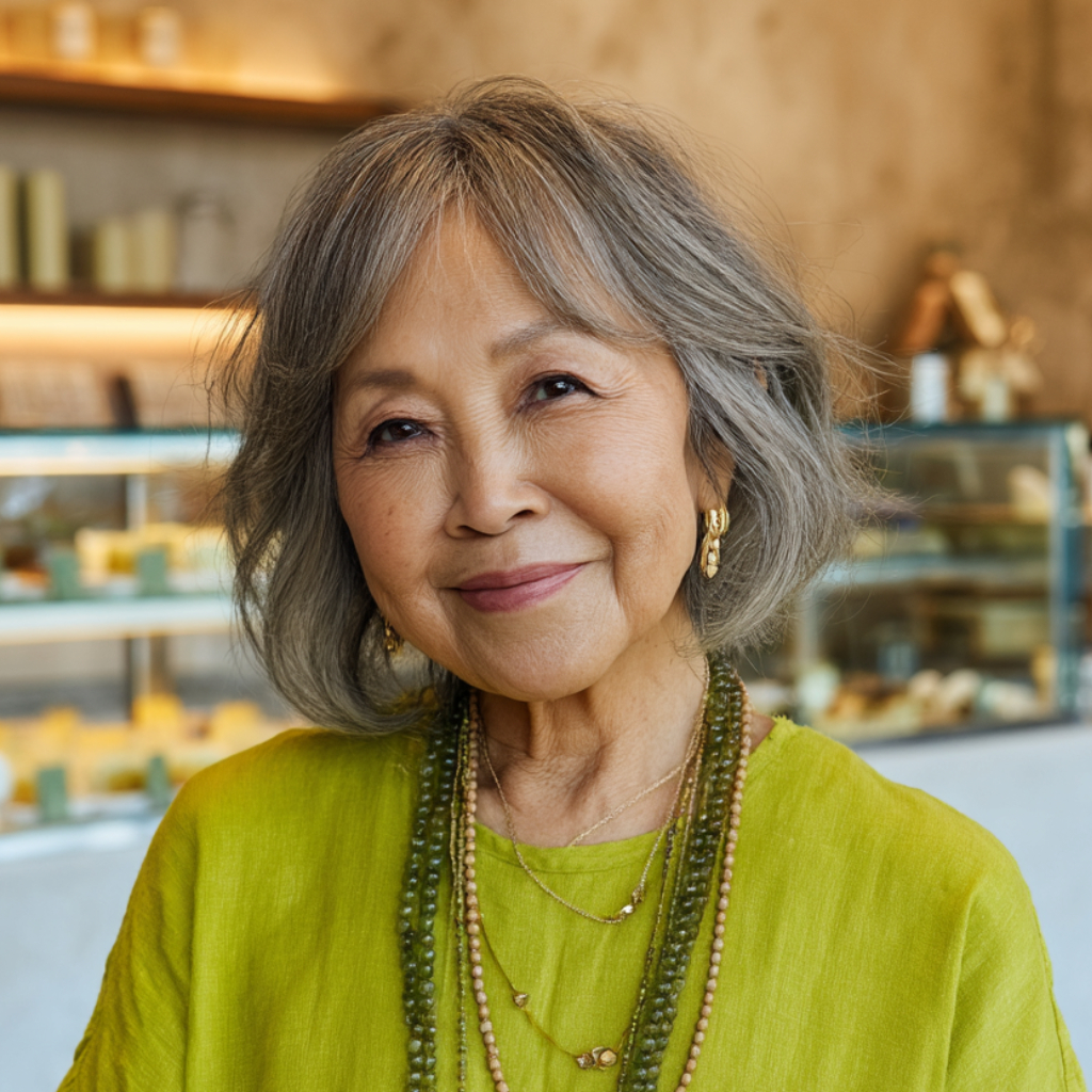 Chic Soft Gray Bob with Curtain Bangs