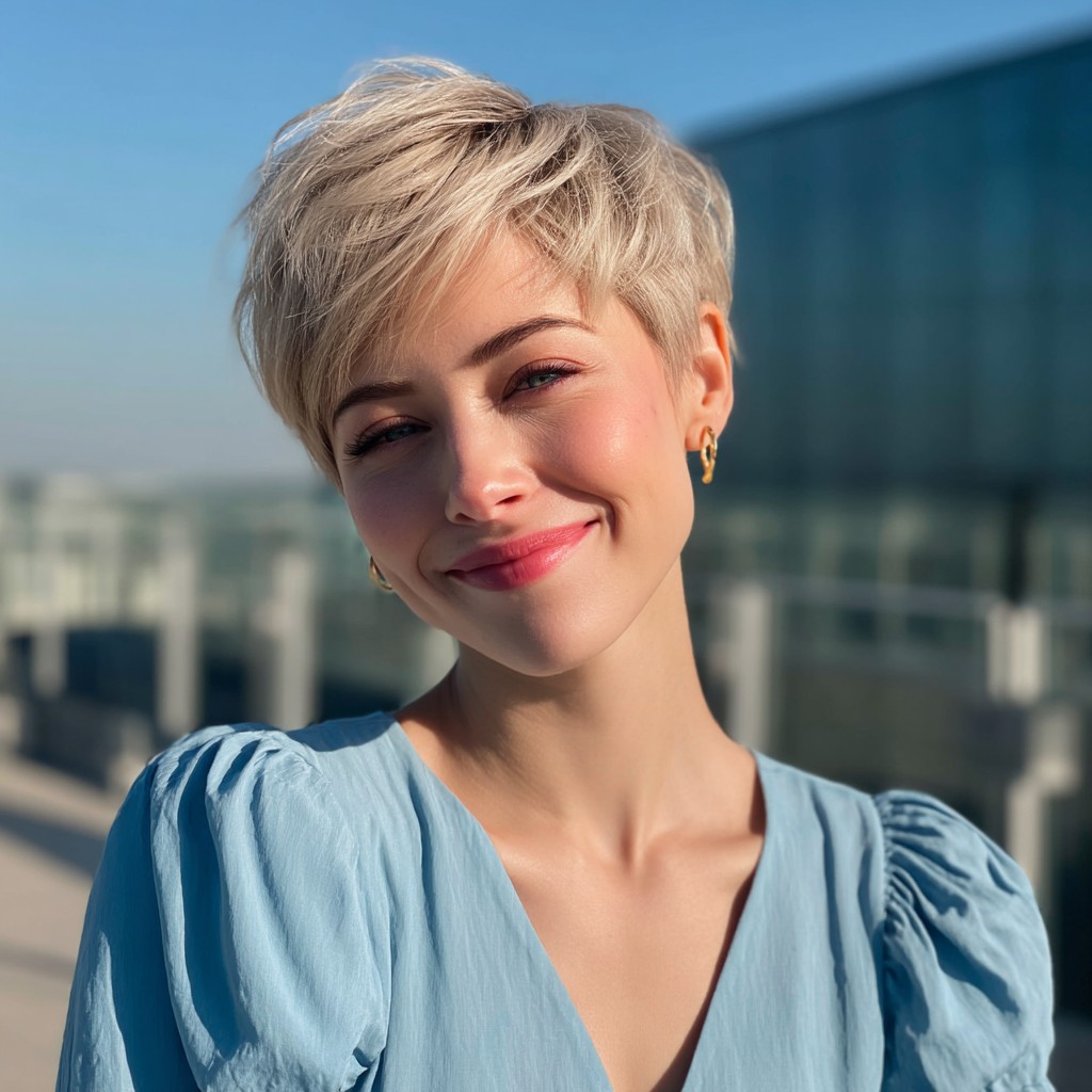 Chic Textured Pixie Cut with Soft Layers