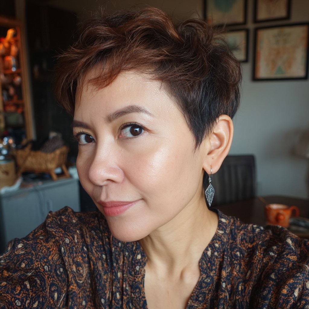 Chic Textured Short Cut with Subtle Waves