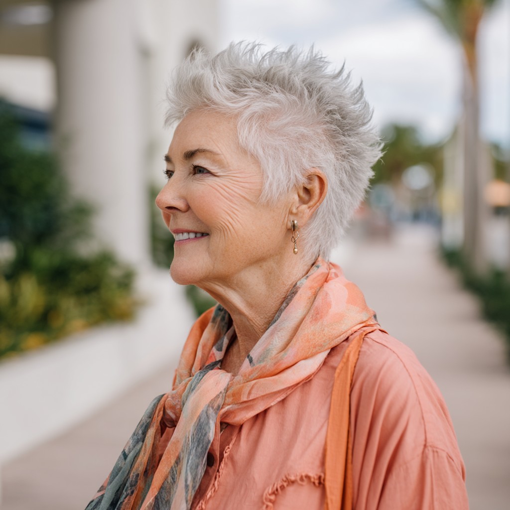 Dynamic Short Spiky Cut with Soft Textured Layers