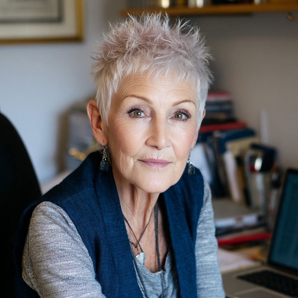 Edgy Textured Pixie Cut with Spiky Layers
