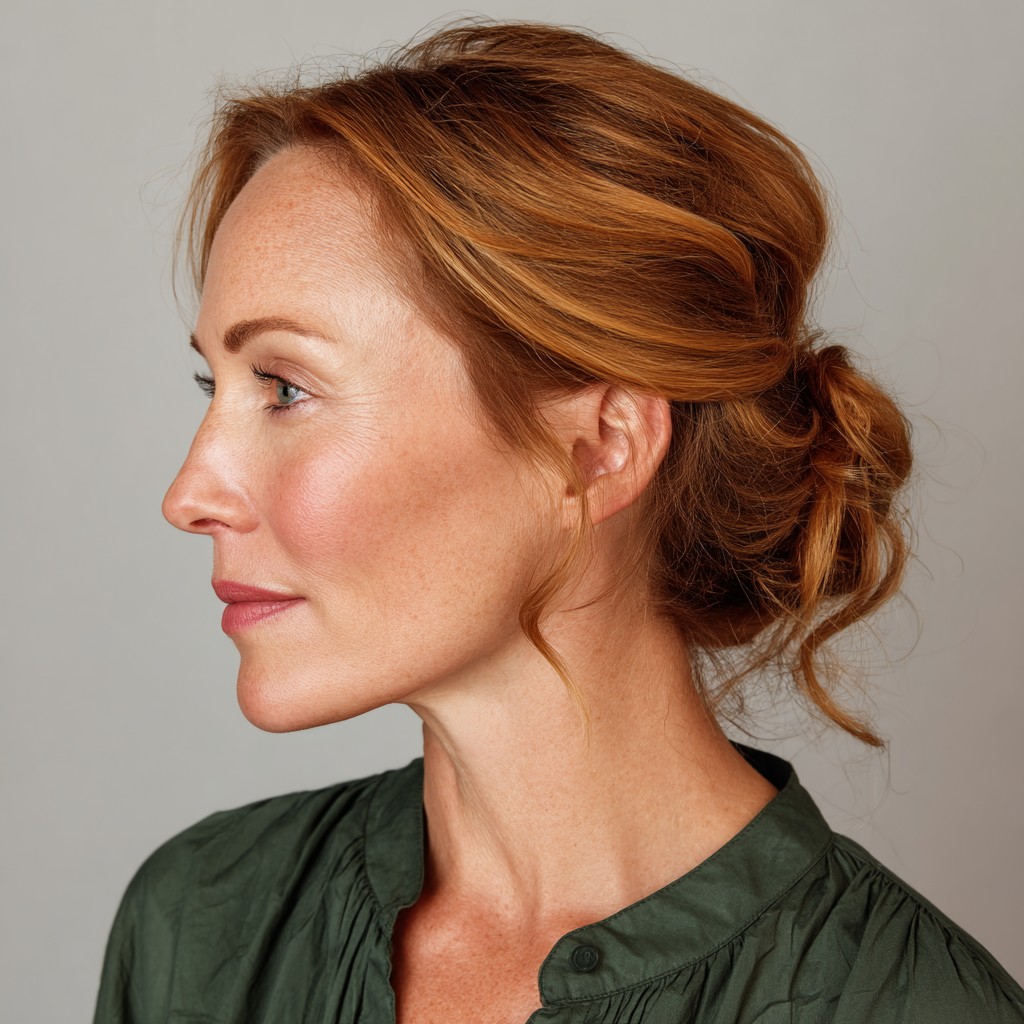 Effortless Textured Twist Updo for Long Hair