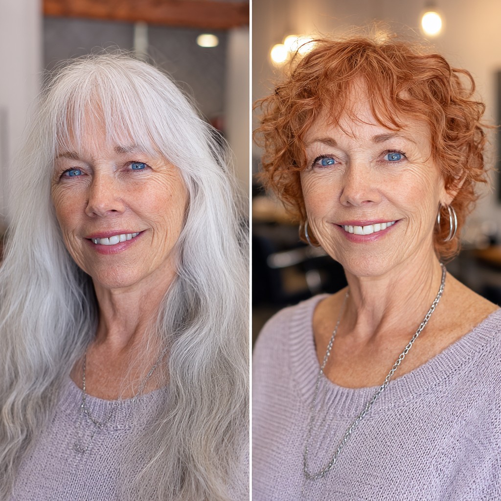 Elegant Rose-Gold Pixie Cut with Soft Curls