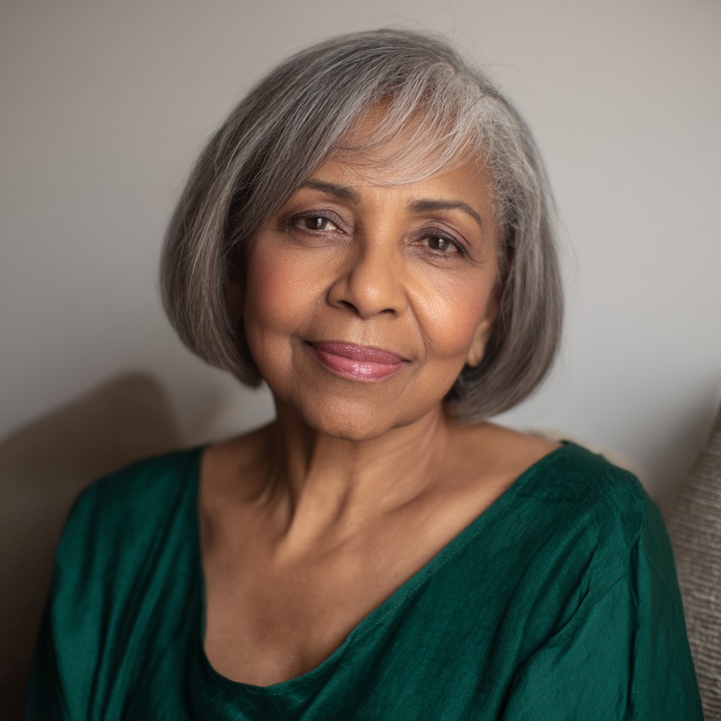 Elegant Soft Layered Bob for Women Over 70