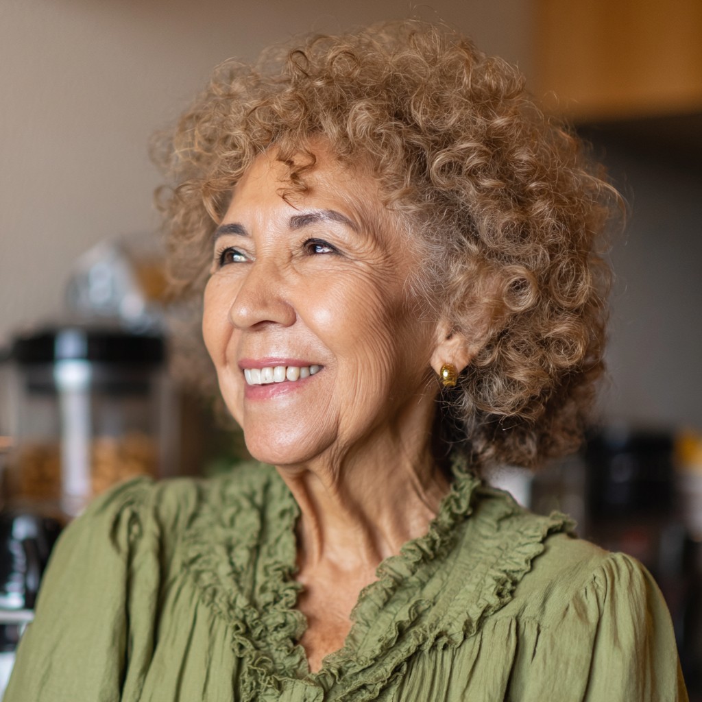 Natural Curly Texture with Soft Volume