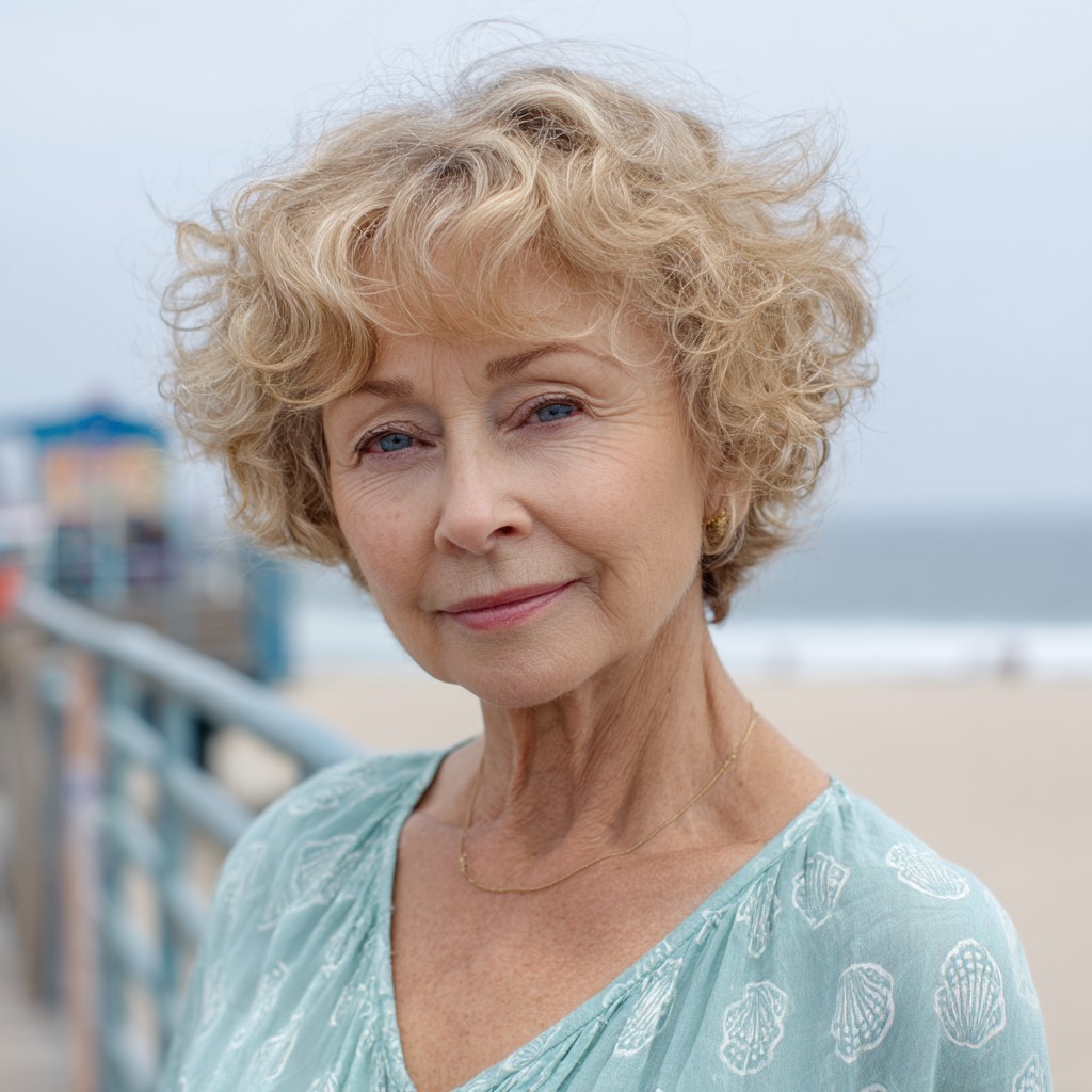 Soft Curly Shoulder-Length Cut with Natural Movement