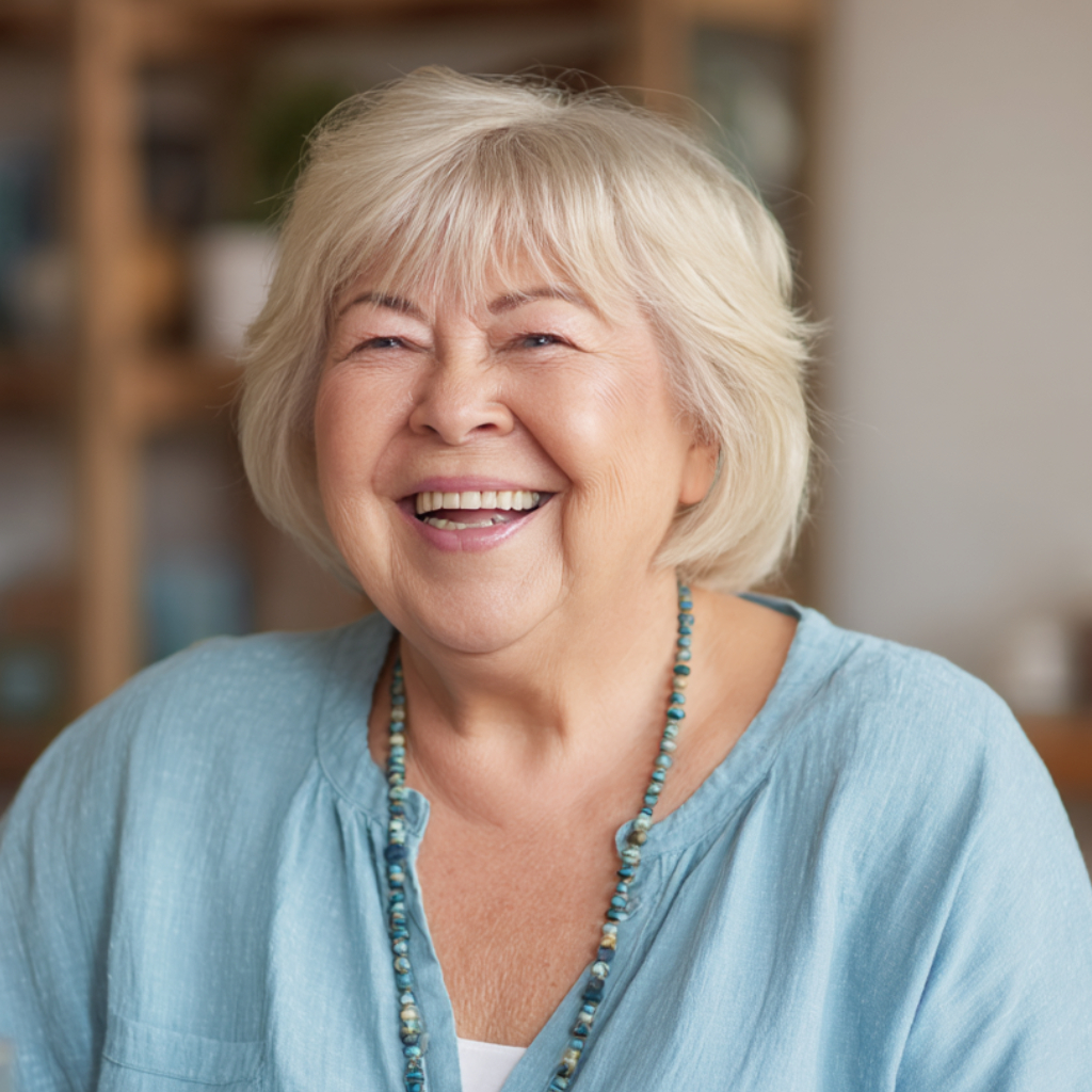 Soft Layered Cut with Gentle Waves for Women Over 70