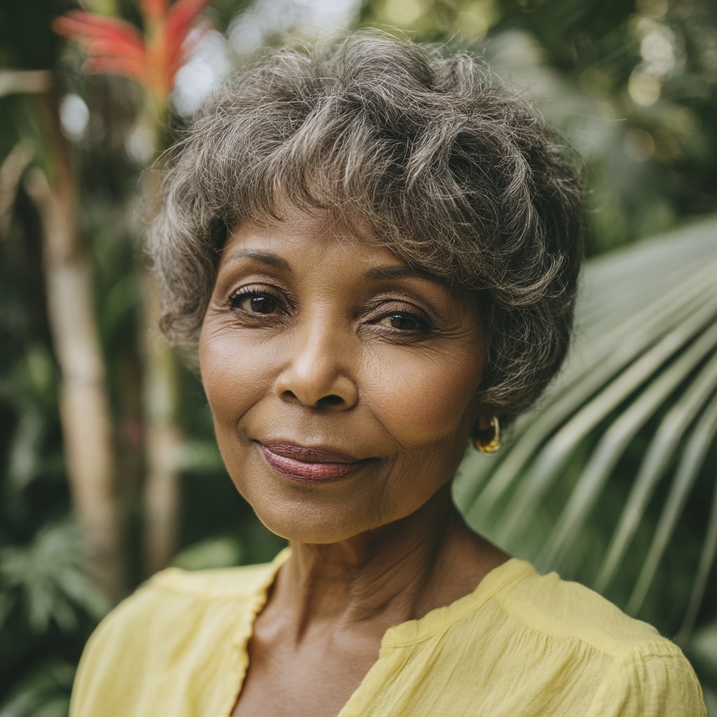 Softly Textured Gray Pixie Bob with Gentle Waves