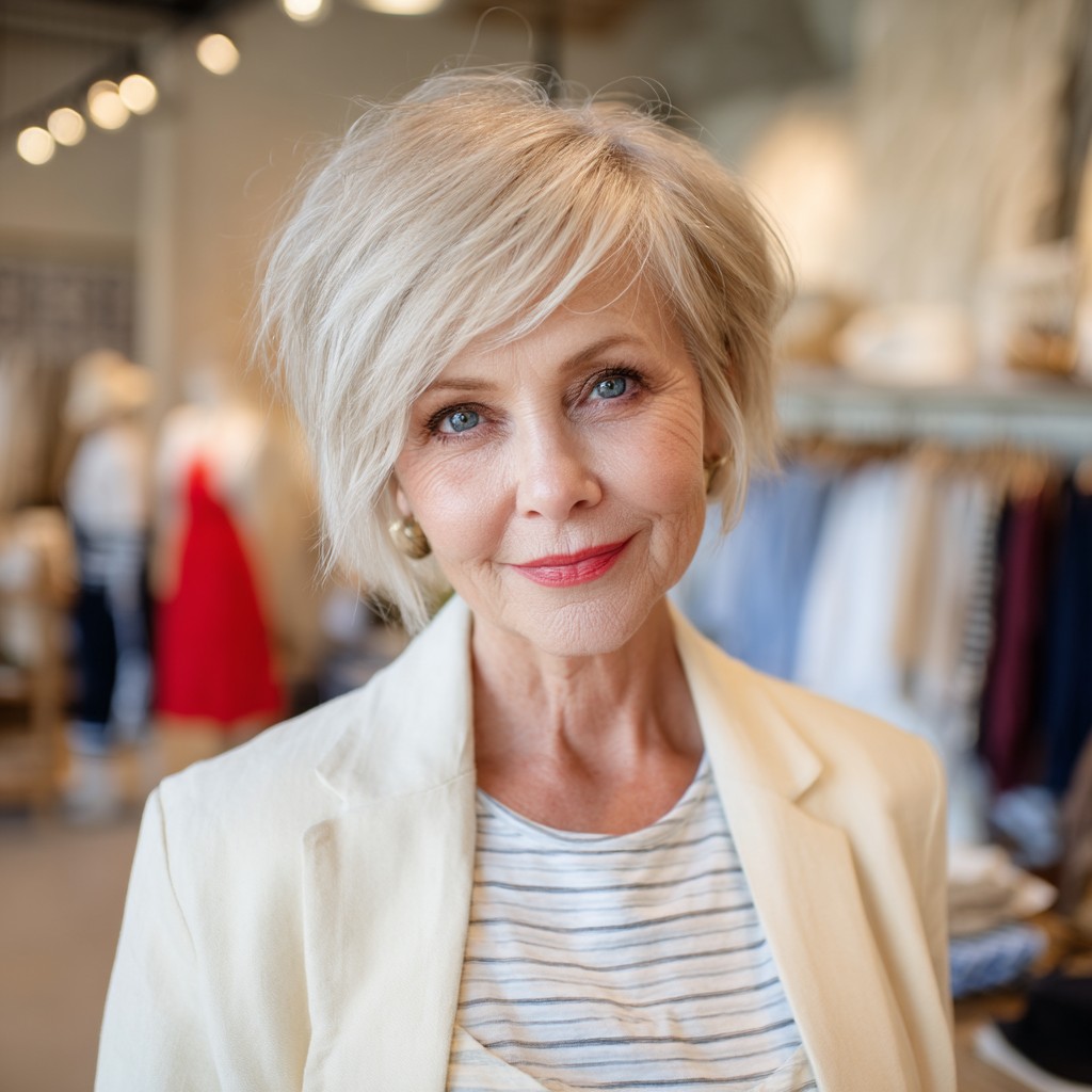 Softly Textured Light Ash Pixie Bob with Flirty Layers