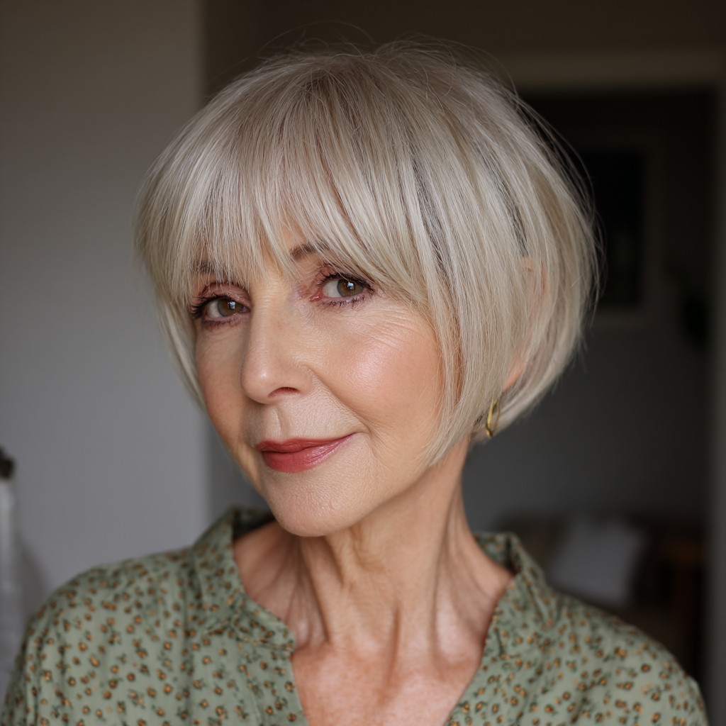 Softly Textured Light Blonde Pixie Bob with Subtle Layers