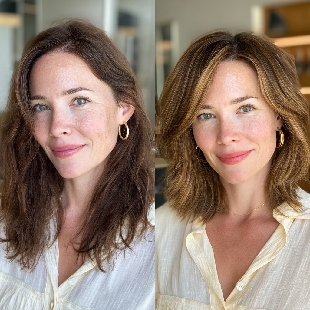 Stylish Medium-Length Beachy Waves