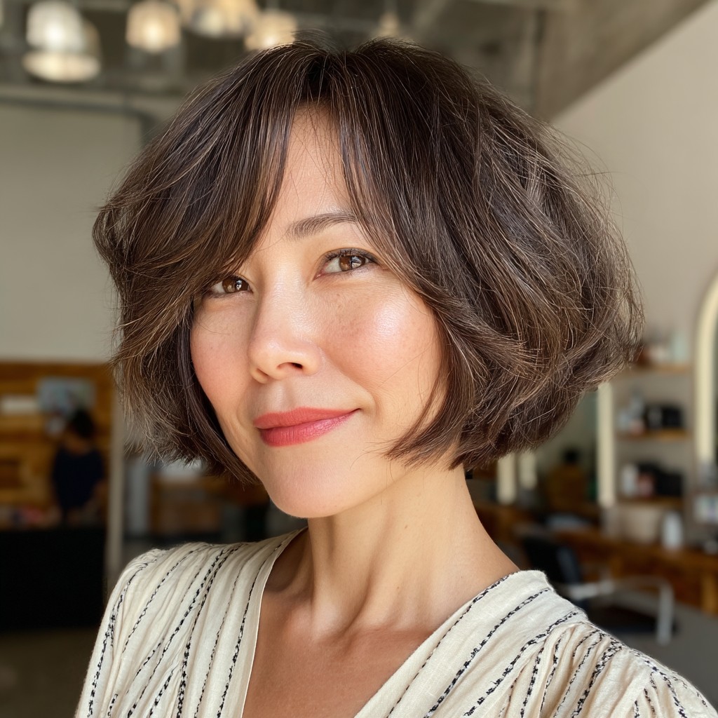 Textured Bob with Soft Face-Framing Layers