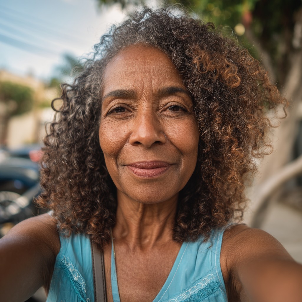 Textured Curly Mid-Length Hairstyle for Vibrant Summer Looks