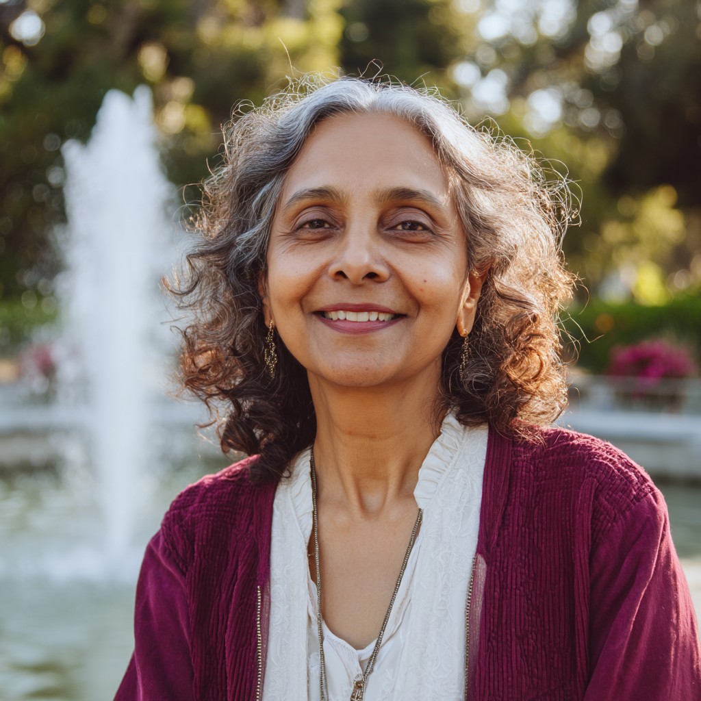Textured Curly Shoulder-Length Haircut for Mature Women