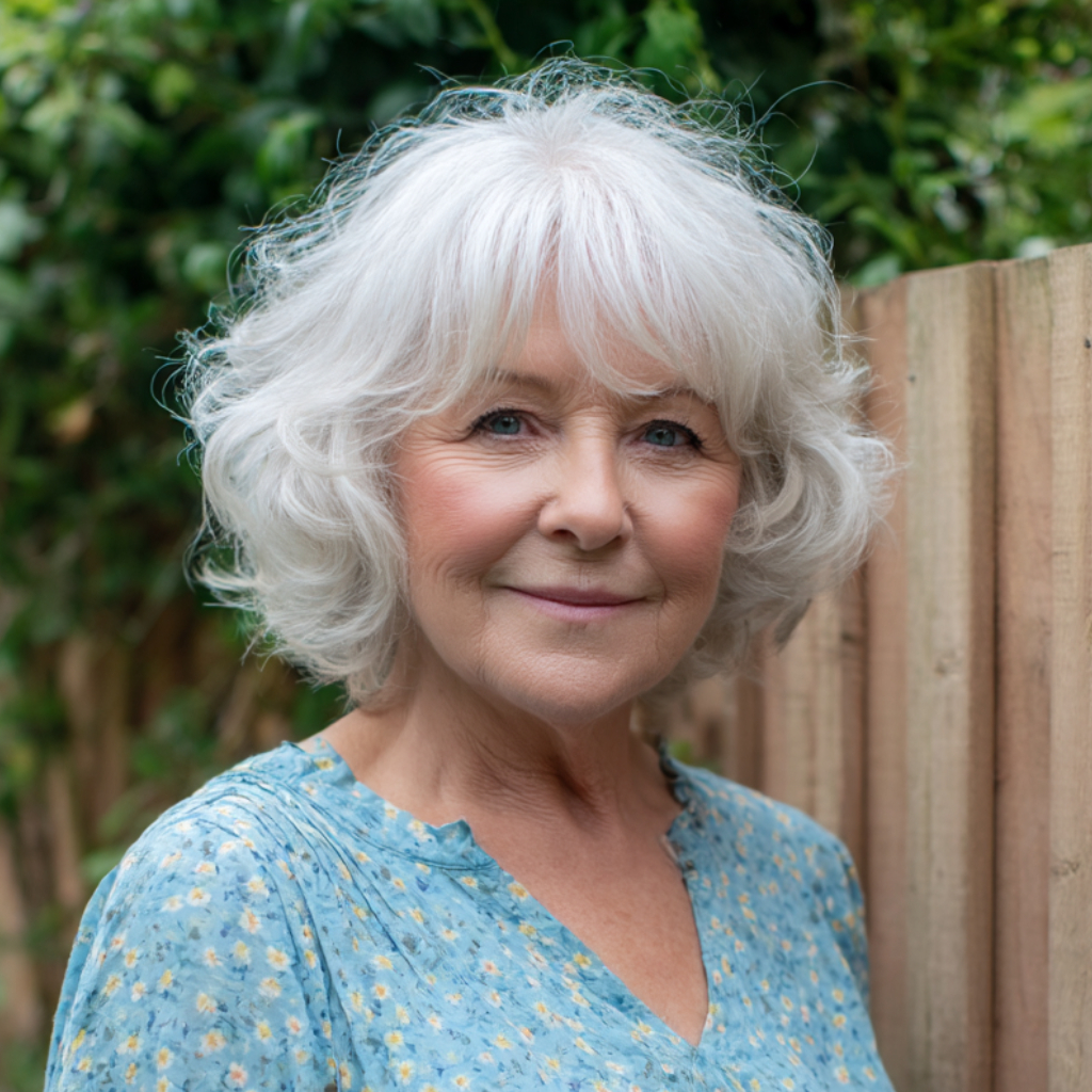 Textured Layered Bob with Soft Curls