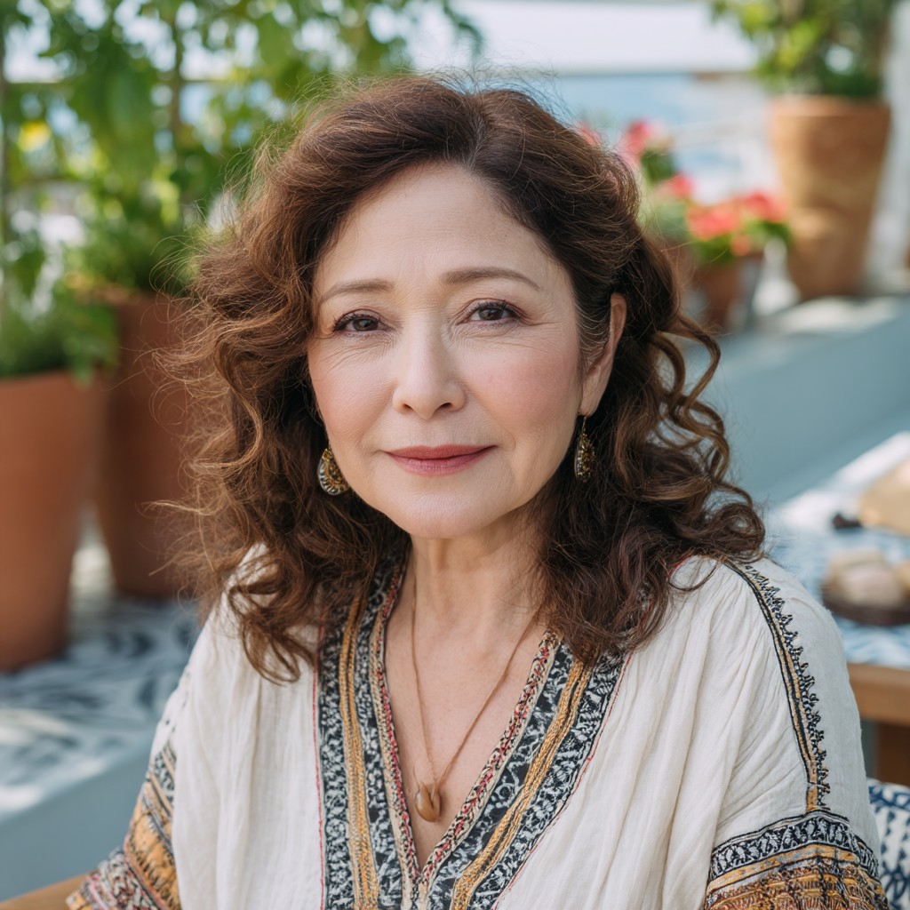 Textured Shoulder-Length Waves with Soft Curls