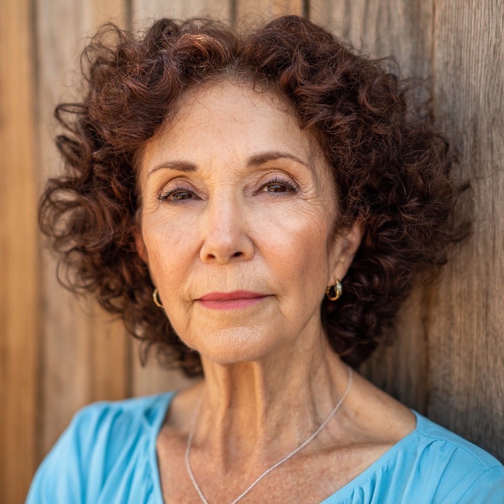 Vibrant Curly Shoulder-Length Cut with Defined Texture