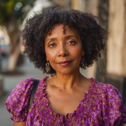 Chic Defined Natural Afro with Soft Texture