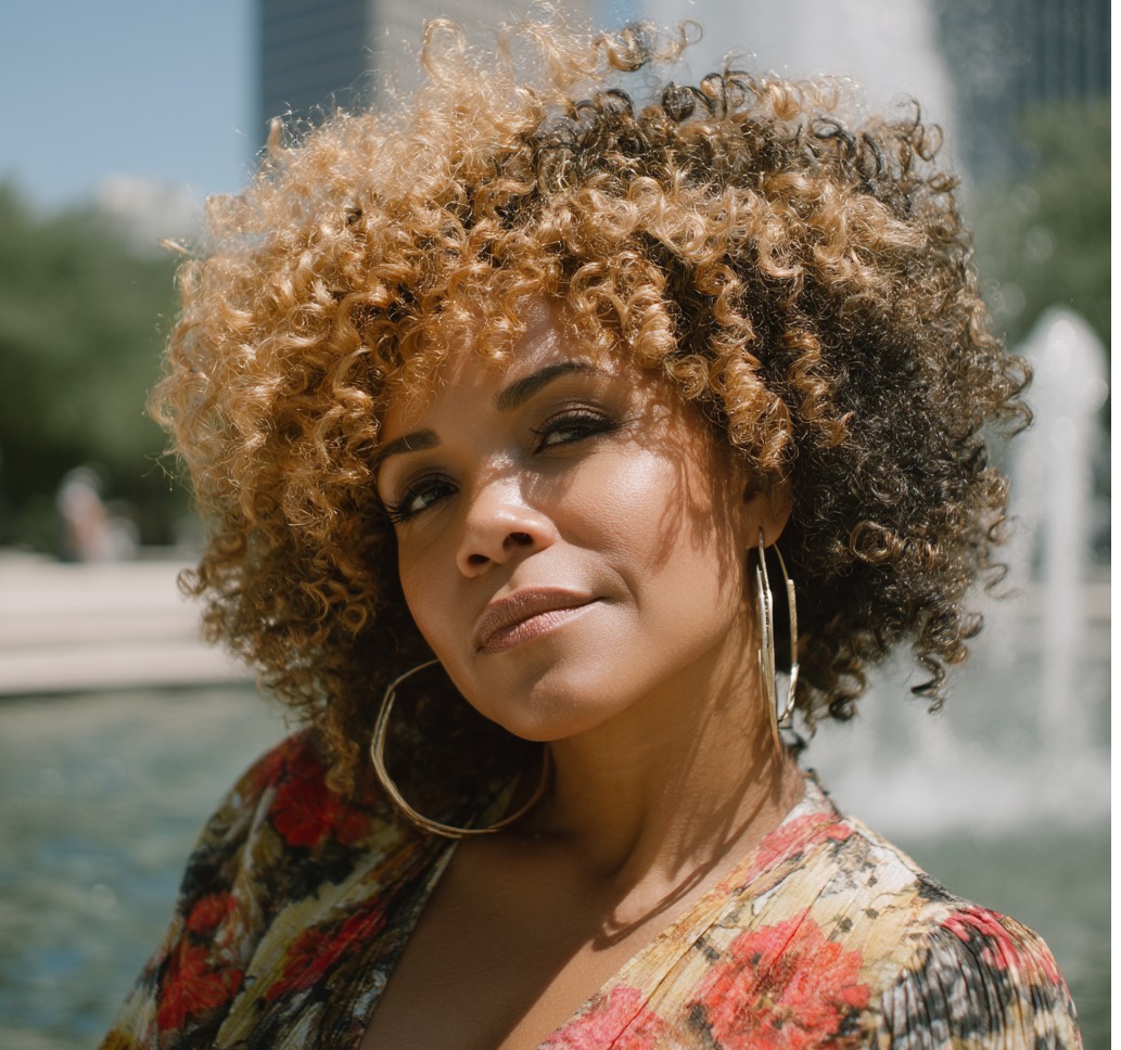 Dynamic Curly Layers with a Touch of Warmth