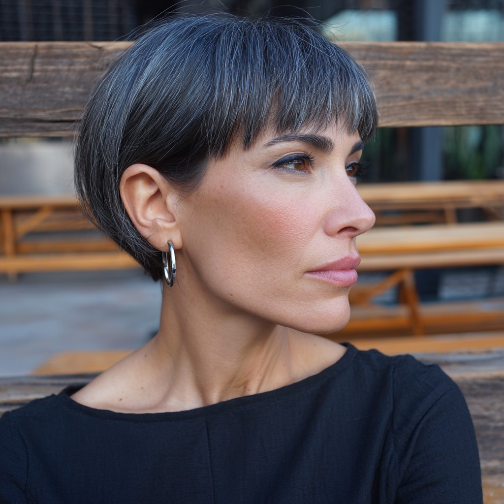 Modern Textured Bob with Wispy Bangs