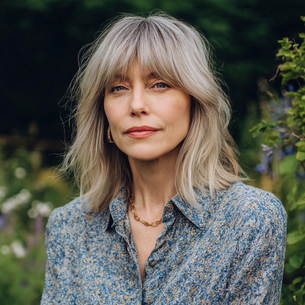 Soft Textured Shag with Wispy Bangs