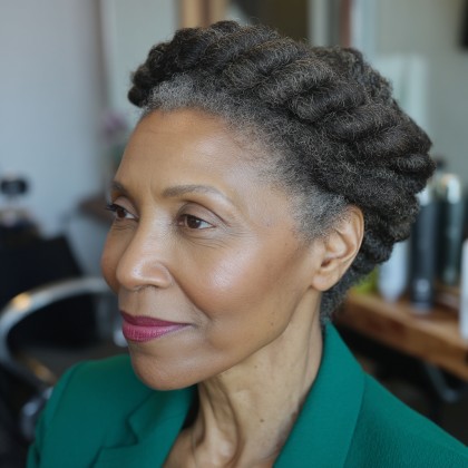 Stylish Twisted Updo with Defined Texture