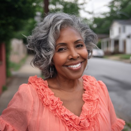 Textured Silver Bob with Soft Waves