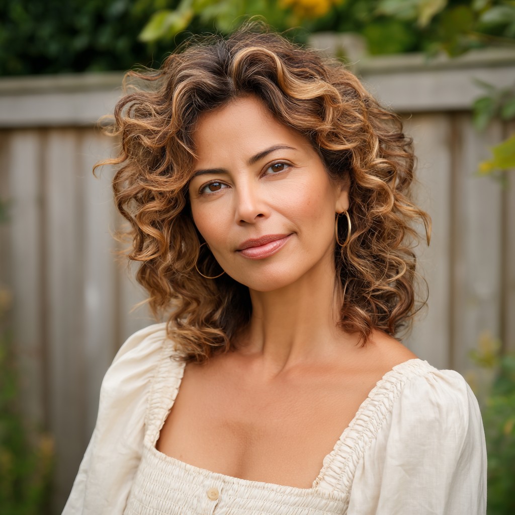 Dynamic Curly Long Bob with Soft Layers