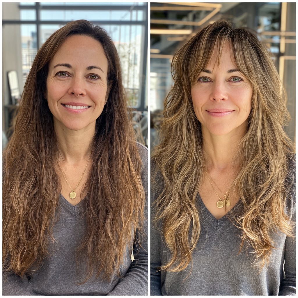 Textured Long Shag with Soft Layers and Natural Flow
