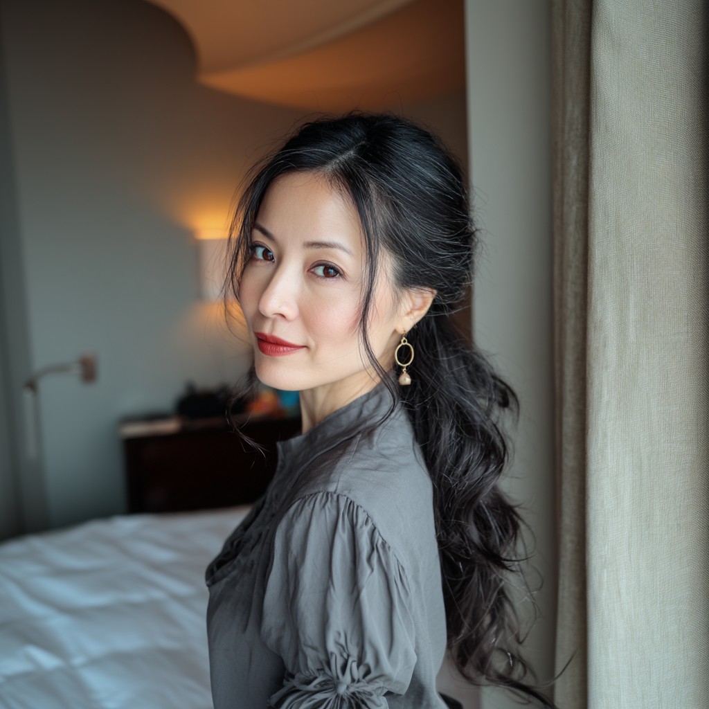 Elegant Black Long Hair with Soft Loose Waves