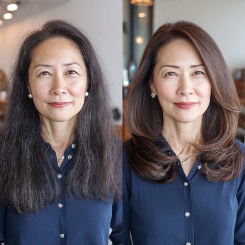 Elegant Butterfly Cut with Soft Layers