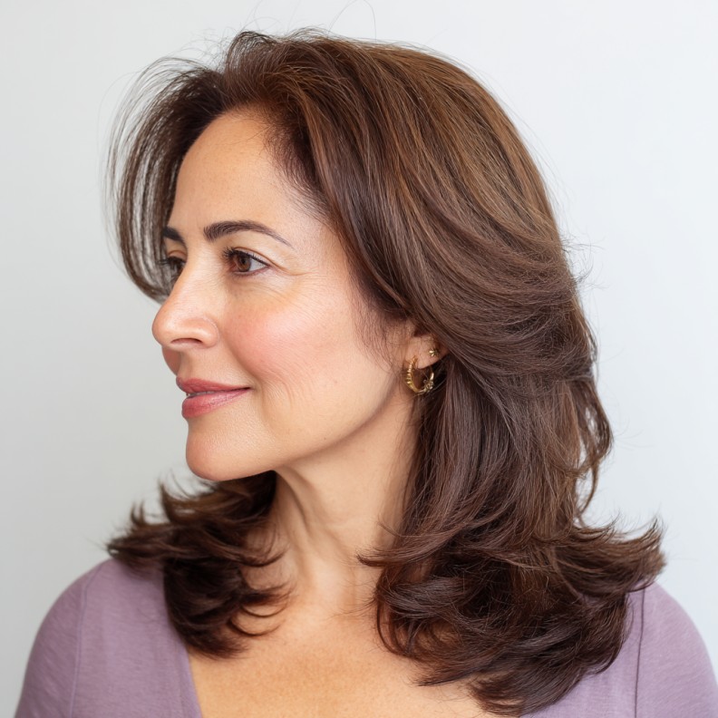 Modern Layered Butterfly Cut with Subtle Volume